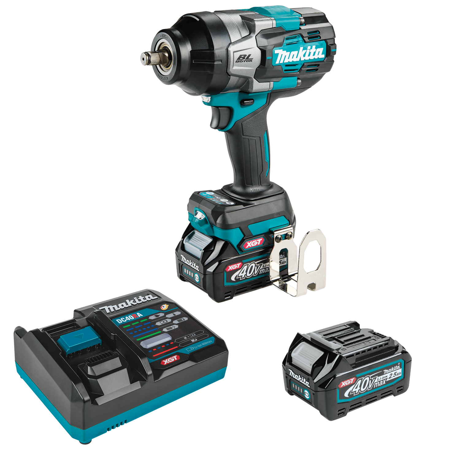 MAKITA 40V Max XGT Brushless Cordless 4-Speed High-Torque 1/2" Sq. Drive Impact Wrench Kit w/Friction Ring Anvil 10 Makita 1/2" Square Drive Impact Wrench Kit